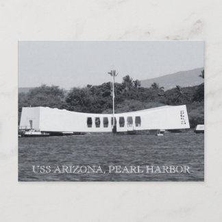 uss arizona pearl harbour postcard
