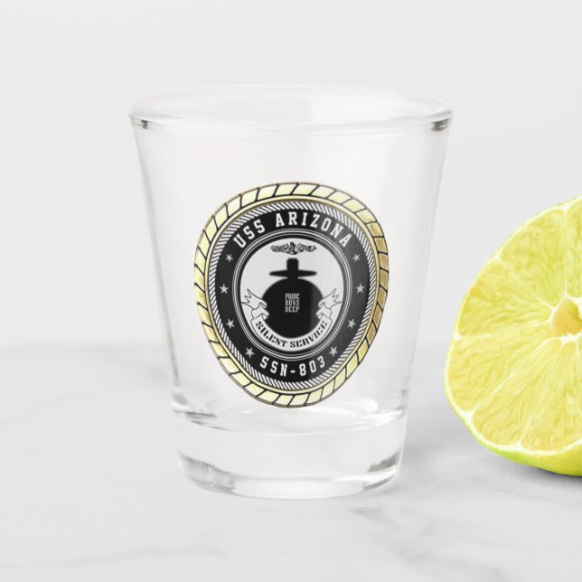 USS Arizona (SSN-803) Shot Glass (Front)
