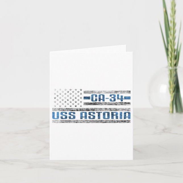 Uss Astoria World War Cruiser Ca-34 Us Army  Card (Front)