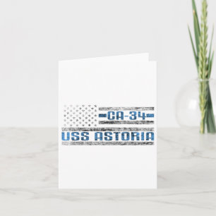 Uss Astoria World War Cruiser Ca-34 Us Army  Card