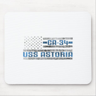 Uss Astoria World War Cruiser Ca-34 Us Army Mouse Pad
