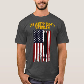 USS Bluefish SSN675 Submarine Veterans Day Fathers T-Shirt