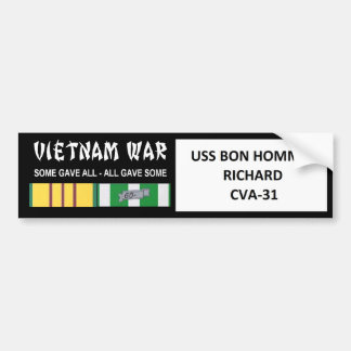 USS BON HOMME RICHARD VIETNAM WAR VETERAN BUMPER STICKER