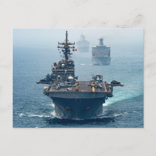 USS Boxer (LHD-4) Postcard (Front)