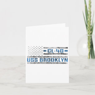Uss Brooklyn World War Cruiser Cl-40 Us Army Card