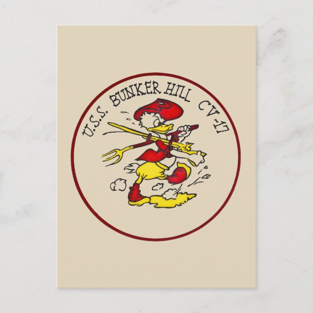 USS Bunker Hill Postcard (Front)