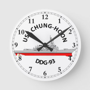 USS CHUNG-HOON - DDG-93 - ARLEIGH BURKE   ROUND CLOCK
