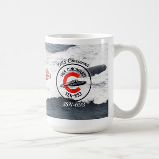 USS Cincinnati (SSN-693) Mug W/Background