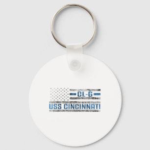 Uss Cincinnati World War Cruiser Cl-6 Us Army Key Ring