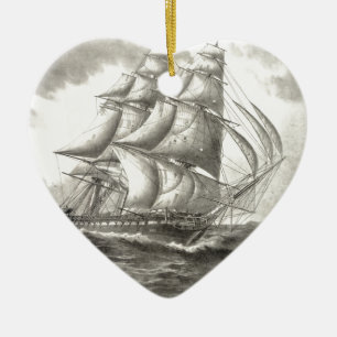 USS Constitution Ceramic Tree Decoration