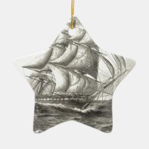 USS Constitution Ceramic Tree Decoration