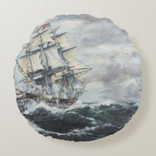 USS Constitution heads for HM Frigate Guerriere Round Cushion