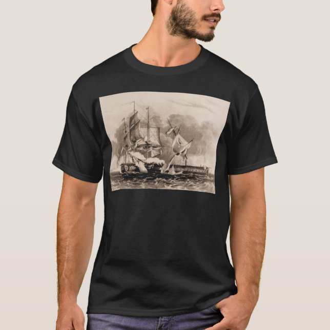 USS Constitution in action T-Shirt (Front)