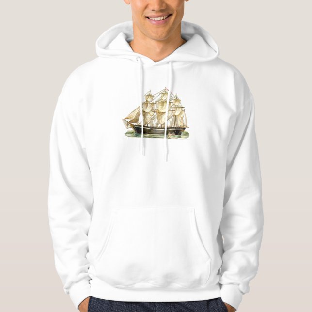 USS Dad Vintage Tall Ship Hoodie (Front)
