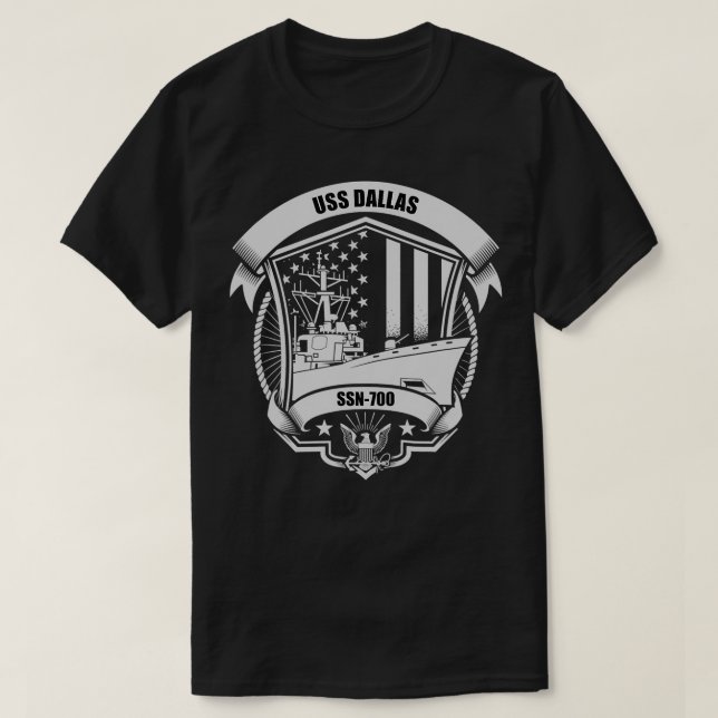 USS Dallas SSN700  T-Shirt (Design Front)