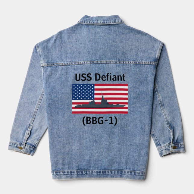 USS Defiant (BBG-1) Denim Jacket (Back)