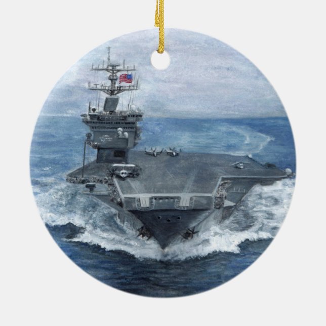 USS Enterprise Ceramic Ornament (Back)