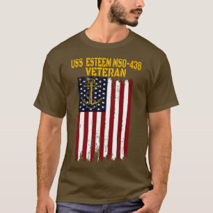 USS Esteem MSO438 Minesweeper Warship Veterans Day T-Shirt