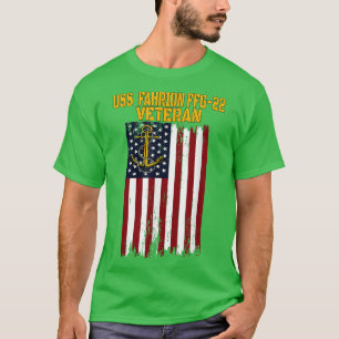 USS Fahrion FFG22 Frigate Veterans Day Father's Da T-Shirt