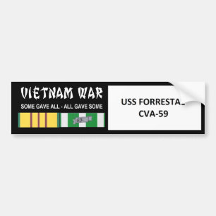 USS FORRESTAL VIETNAM WAR VETERAN BUMPER STICKER