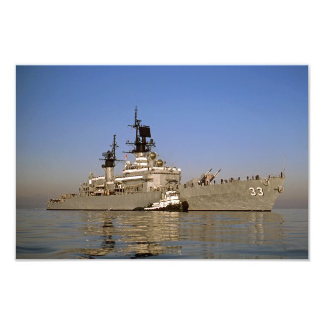 USS FOX CG-33 DLG-33 NAVY CRUISER GUIDED MISSILE PHOTO PRINT (Front)