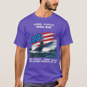 USS Gato SSN615 American Flag Submarine Veteran Xm T-Shirt