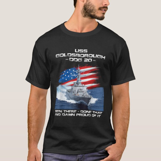 USS Goldsborough DDG 20 Destroyer Ship Veterans Da T-Shirt (Front)