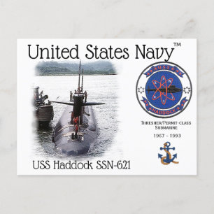 USS HADDOCK SSN-621 SUBMARINE POSTCARD
