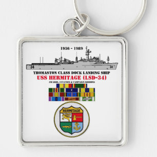 USS HERMITAGE (LSD-34) KEY RING