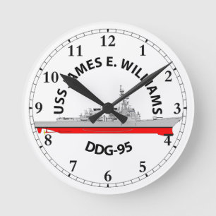 USS JAMES E. WILLIAMS - ARLEIGH BURKE ROUND CLOCK