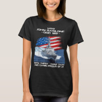 USS John Basilone DDG-122 Destroyer Ship USA Flag 