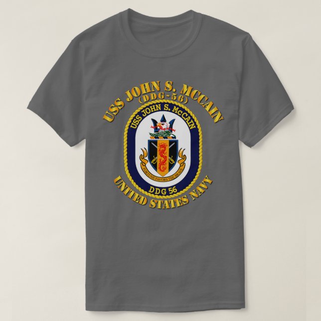 USS John S McCain DDG56 T-Shirt (Design Front)
