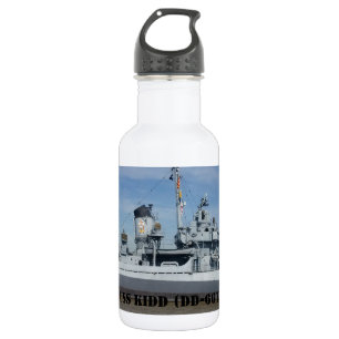 USS KIDD DD 661 532 ML WATER BOTTLE