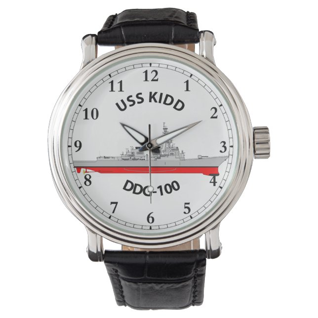 USS KIDD - DDG-100 - ARLEIGH BURKE   WATCH (Front)