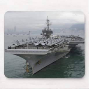 USS KITTY HAWK aircraft carrier mousepad