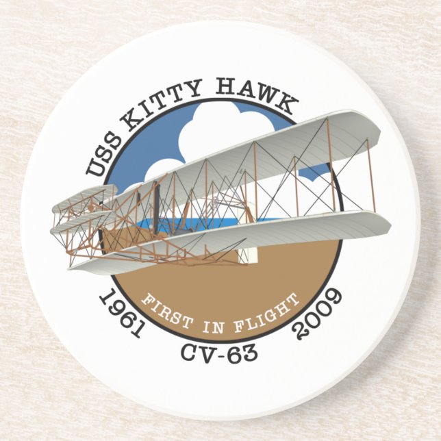 USS KITTY HAWK CV-63 1961-2009 COASTER (Front)