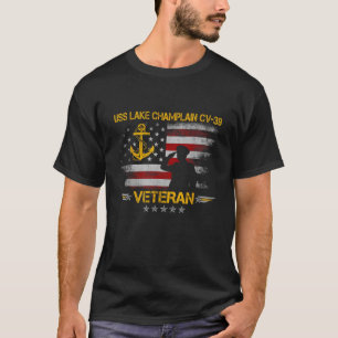USS Lake Champlain CV 39 Aircraft Carrier Veteran  T-Shirt