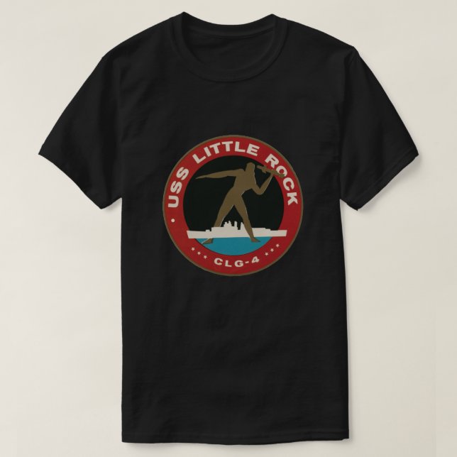 USS Little Rock CLG-4 Cruiser  T-Shirt (Design Front)