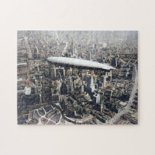 USS Los Angeles (ZR-3) Airship Over New York 1930 Jigsaw Puzzle