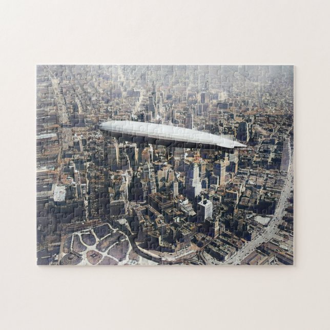 USS Los Angeles (ZR-3) Airship Over New York 1930 Jigsaw Puzzle (Horizontal)