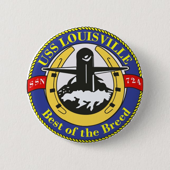 USS Louisville 6 Cm Round Badge (Front)