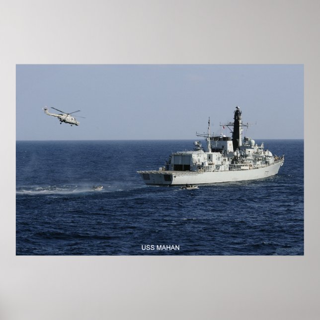 USS Mahan Poster (Front)