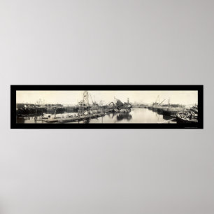 USS Maine Destruction Photo 1911 Poster