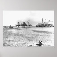 USS Maine in Havana Harbour