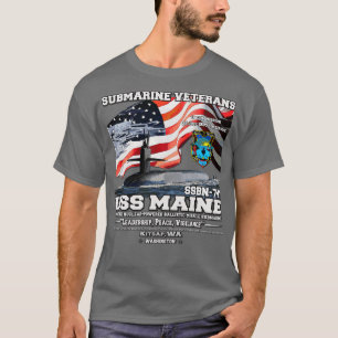 USS Maine SSBN741 US Navy Submarine T-Shirt