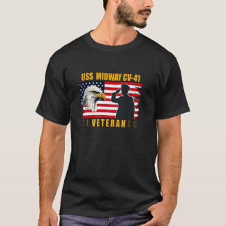 USS Midway Aircraft Carrier Veterans Day Father Gr T-Shirt