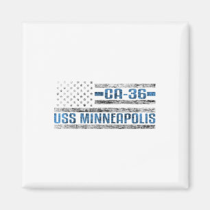 Uss Minneapolis World War Cruiser Ca-36 Us Army Magnet