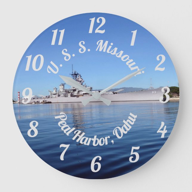 USS Missouri Large Clock (Front)