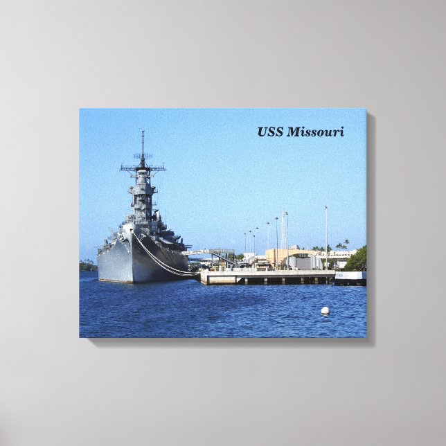 USS Missouri Wrapped  Canvas (Front)