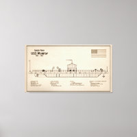 USS Monitor - Ship Blueprint Plans SD